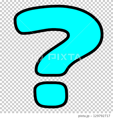 A refreshing and highly visible transparent illustration of a cyan question mark symbol A refreshing and highly visible transparent illustration of a cyan question mark symbol 129792717