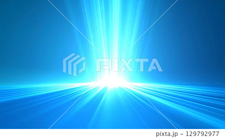 光が垂直に伸びる青いエネルギーフィールド 光が垂直に伸びる青いエネルギーフィールド 129792977