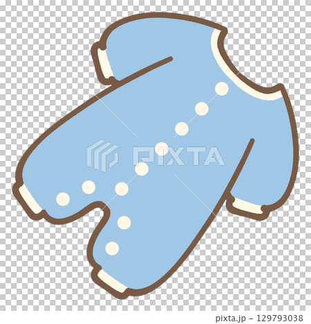 可愛的連身衣圖示插圖素材 129793038