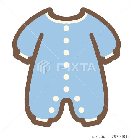かわいいロンパースのアイコンイラスト素材 かわいいロンパースのアイコンイラスト素材 129793039