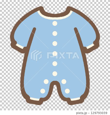 Cute romper icon illustration material Cute romper icon illustration material 129793039