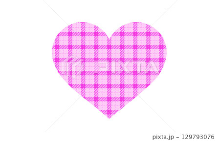 タータンチェック素材／ビビットピンク系	 129793076