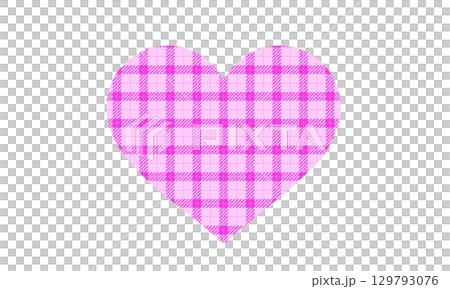 タータンチェック素材／ビビットピンク系	 129793076
