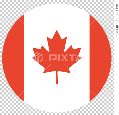 Flag of Canada isolated in circle shape. 129793166