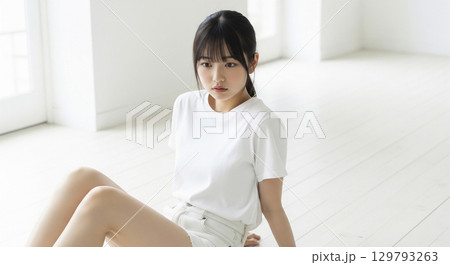 美脚の若い女性 ビューティーイメージ 美脚の若い女性 ビューティーイメージ 129793263