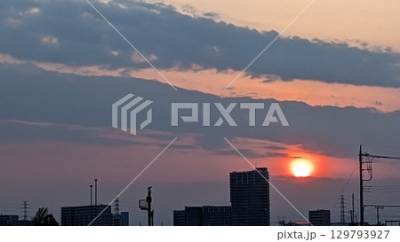 夕焼け 夕焼け 129793927