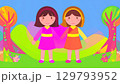双子の女の子 129793952