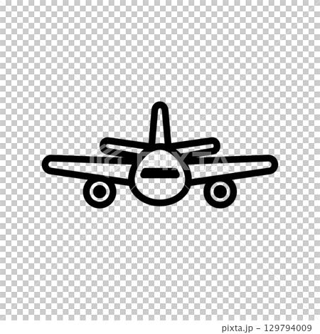 Simple airplane icon 129794009