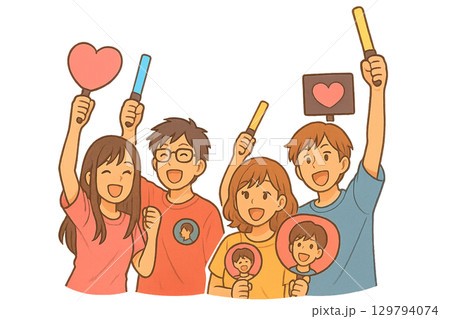 推し活男女 129794074