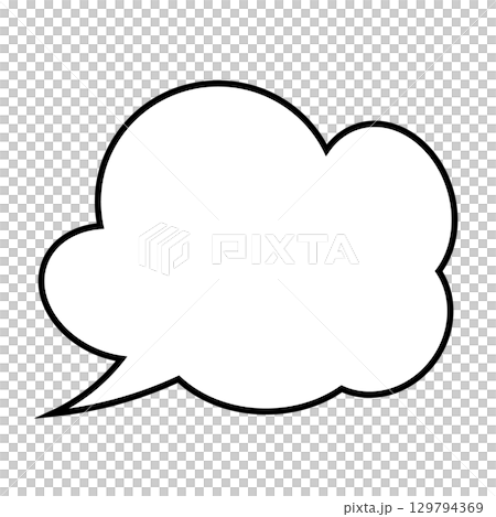 Simple speech bubble illustration - Fluffy 129794369