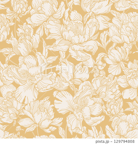 White flowers on yellow background White flowers on yellow background 129794808