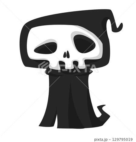 Funny cartoon grim reaper character design. Funny cartoon grim reaper character design. 129795019