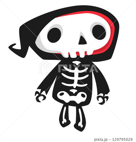 Funny cartoon grim reaper character design. Funny cartoon grim reaper character design. 129795029