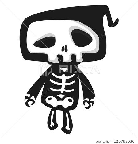 Funny cartoon grim reaper character design. Funny cartoon grim reaper character design. 129795030