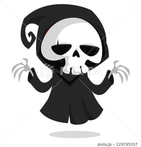 Funny cartoon grim reaper character design. Funny cartoon grim reaper character design. 129795037