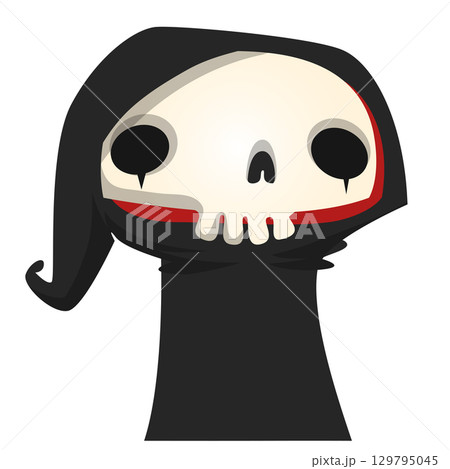 Funny cartoon grim reaper character design. Funny cartoon grim reaper character design. 129795045