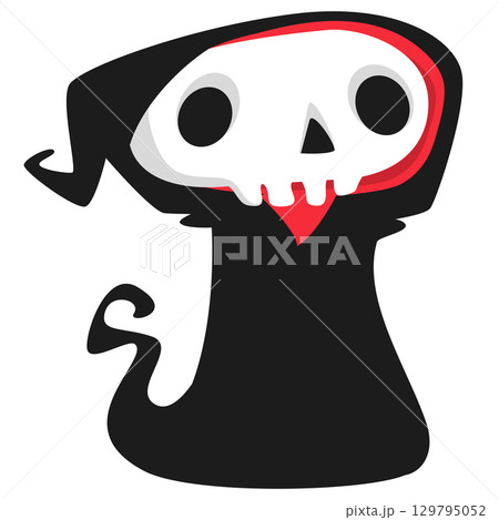 Funny cartoon grim reaper character design. Funny cartoon grim reaper character design. 129795052