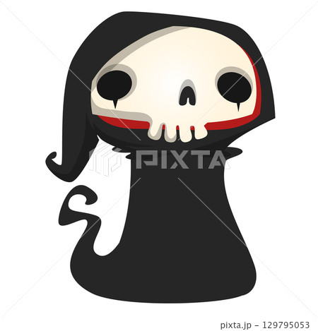 Funny cartoon grim reaper character design. Funny cartoon grim reaper character design. 129795053