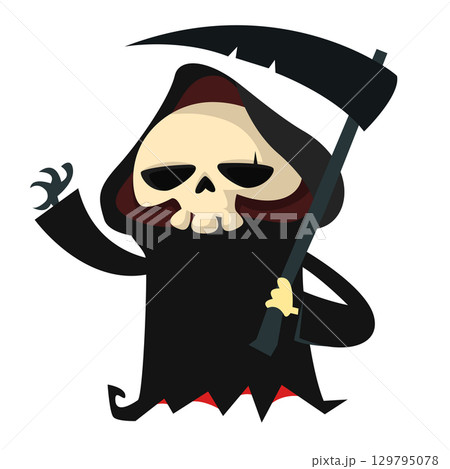 Funny cartoon grim reaper character design. Funny cartoon grim reaper character design. 129795078
