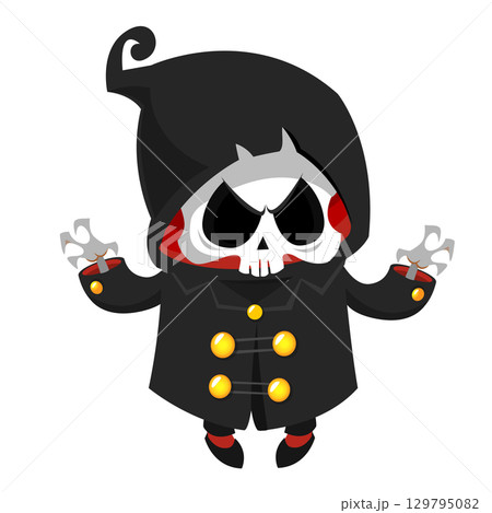 Funny cartoon grim reaper character design. Funny cartoon grim reaper character design. 129795082