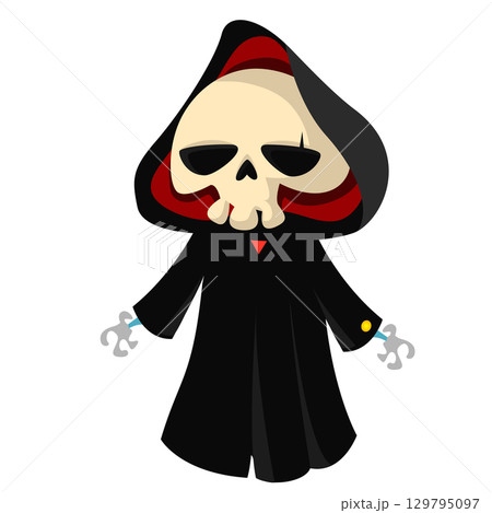 Funny cartoon grim reaper character design. Funny cartoon grim reaper character design. 129795097