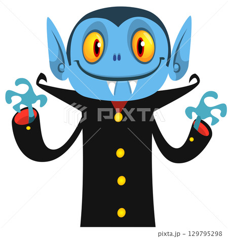 Cute cartoon vampire character design Cute cartoon vampire character design 129795298