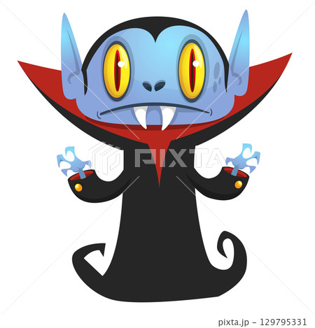 Cute cartoon vampire character design Cute cartoon vampire character design 129795331