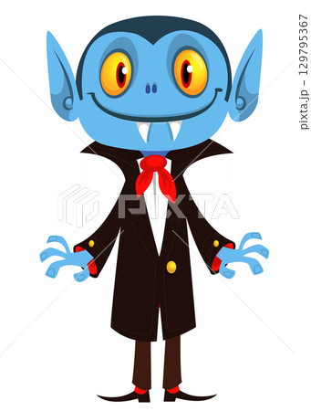 Cute cartoon vampire character design 129795367
