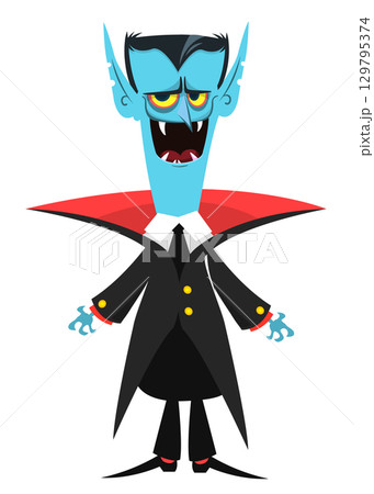 Cute cartoon vampire character design Cute cartoon vampire character design 129795374