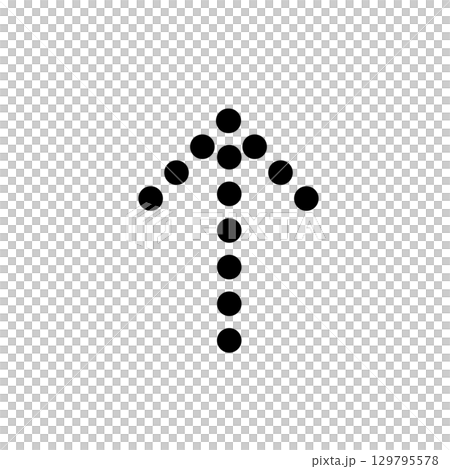 Simple black dotted arrow 129795578