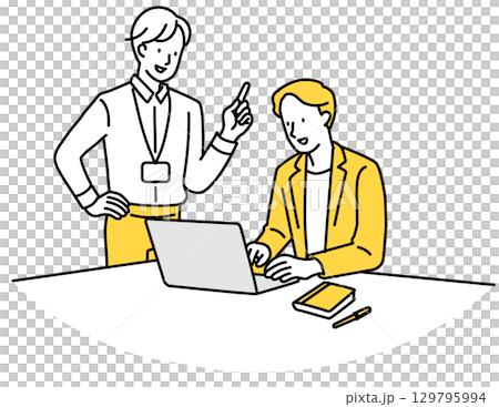 給上級和下屬的建議 黃色 129795994