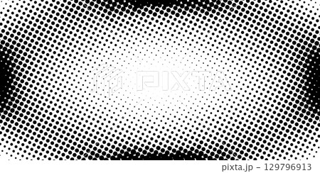 Black and white dotted halftone pattern. Vector illustration Black and white dotted halftone pattern. Vector illustration 129796913