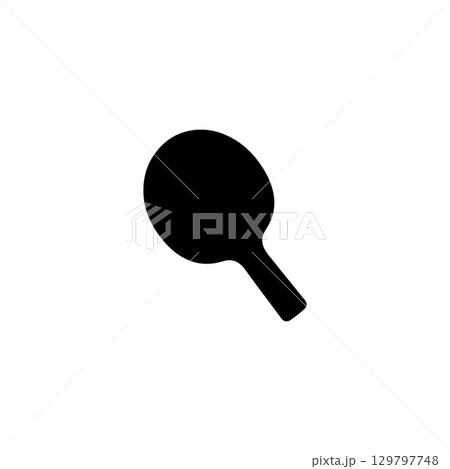 ping pong paddle silhouette icon for table tennis sports design 129797748