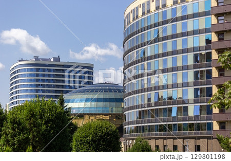 Luxury glass office buildings in Europe 129801198