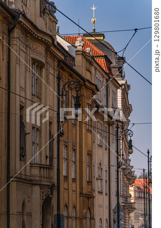 Decooration of the building in Old Prague 129801680