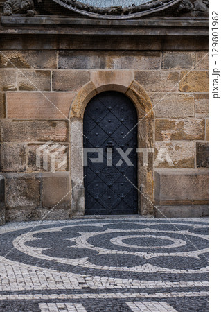 Decoration of the building's door in Old Prague Decoration of the building's door in Old Prague 129801982