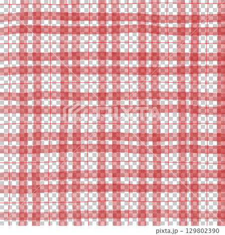 Red Plaid Gingham Check Hand Drawn Background Pattern Overlay Red Plaid Gingham Check Hand Drawn Background Pattern Overlay 129802390