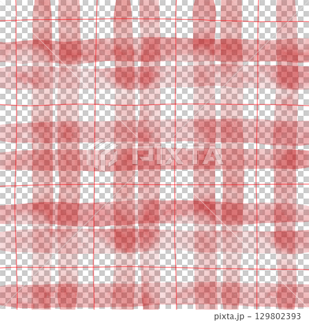 Red Plaid Gingham Check Hand Drawn Background Pattern Overlay Red Plaid Gingham Check Hand Drawn Background Pattern Overlay 129802393