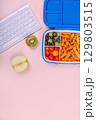 Lunch boxes with food ready for work or school. 129803515