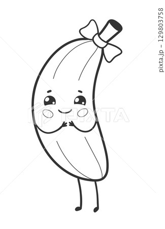 Cute banana fruit character Cute banana fruit character 129803758