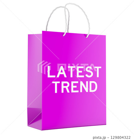 Latest Trend concept with shopping bag. 3D rendering 129804322