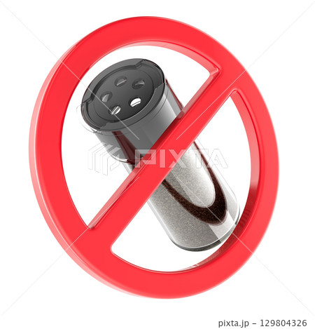 No spices prohibition sign. 3D rendering No spices prohibition sign. 3D rendering 129804326