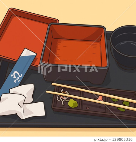 うな重完食！/ Empty Eel Box After Meal 129805316