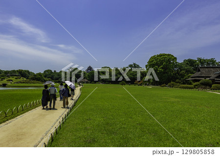 岡山後楽園 芝生 岡山県岡山市 岡山後楽園 芝生 岡山県岡山市 129805858