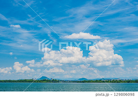 琵琶湖夏景色 滋賀県大津市 琵琶湖夏景色 滋賀県大津市 129806098