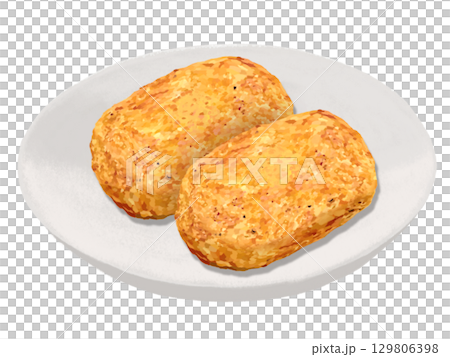 カニクリームコロッケ皿付き（2個） 129806398