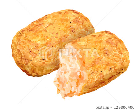 カニクリームコロッケ（1個と断面） 129806400