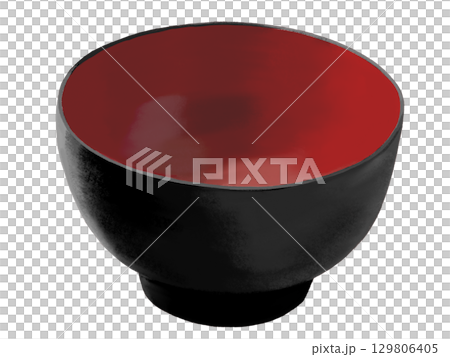 黑色碗（內紅色） 129806405
