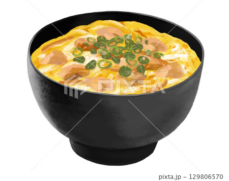 親子丼（黒椀） 129806570