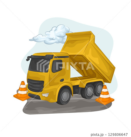 Illustration of Dump Truck Illustration of Dump Truck 129806647